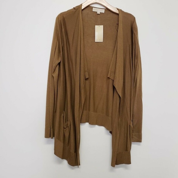 Michael Kors Brown Front Pockets Cardigan - XL - Picture 1 of 3